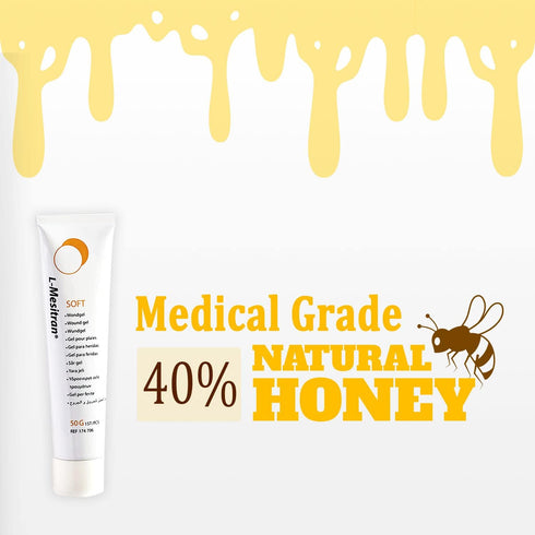 L-Mesitran Honey Wound Gel – 1.75 oz, Promotes Faster Healing for Cuts, Burns & Post-Surgical Wounds