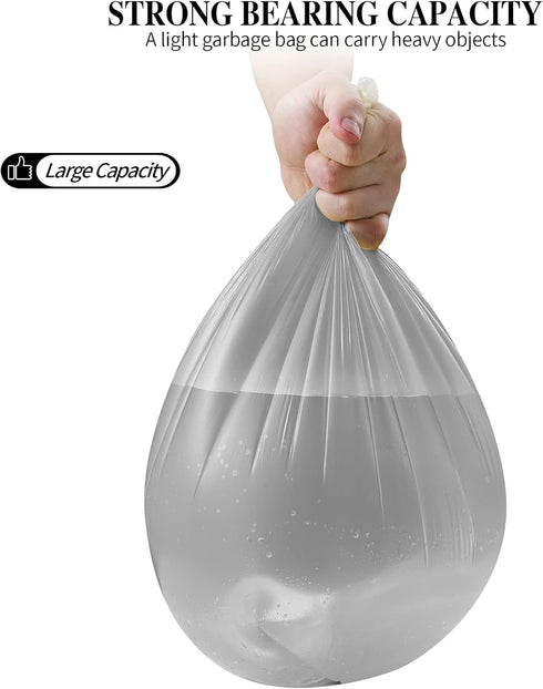 5 Rolls Small Trash Bags, 100 Counts, Durable 4 Gallon Small Garbage Bags for Home Office Kitchen