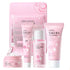 Sakura Travel Skincare Set for Teenage Girls - 4 Piece Gentle Skin Cleaning & Care Travel Size Kit
