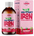 Llorens Liquid Iron Supplement, 100mg Polysaccharide Iron Complex, 6 oz - High Potency for Women & Adults, Raspberry