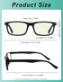 Eyekepper Computer Reading Glasses, Blue Light Blocking Readers for Men and Women, Black