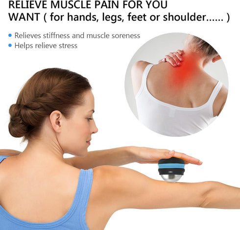 AHIER Cold Massage Roller Ball, Stainless Steel Cold Therapy Relief, Deep Tissue Massage Tool for Back/Neck Pain