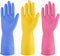 IUCGE Rubber cleaning gloves 3 or 6 Pairs for Household,Reuseable dishwashing gloves for
