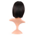 MapofBeauty 12 Inch /30 cm Fashion Lady Short Straight Synthetic Flat Bangs Bob Wig (Black Mixed Brown)