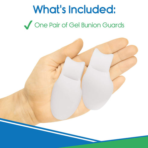 VIVEsole Bunion Guard for Women, 2 Pack - Silicone Gel Pads, Toe Separator Cushions for Bunion Relief