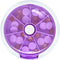 INVODA Weekly Pill Organizer, 7 Day Pill Dispenser with 3 Times Compartments, Push Button Rotate, Purple