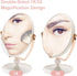 YEAKE 8" Oval Makeup Vanity Mirror, Double Sided 3X Magnification, 360° Swivel, ABS Plastic Cosmetic Table Mirror