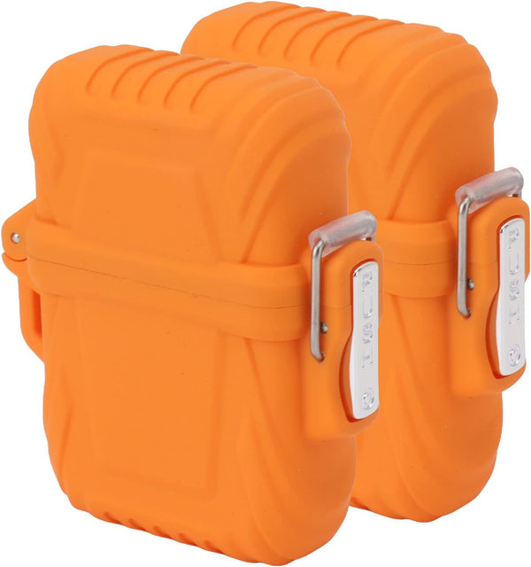 2PCS Torch Lighter Case IP56 Waterproof Portable Torch Lighter Cover for Outdoor Camping Travel