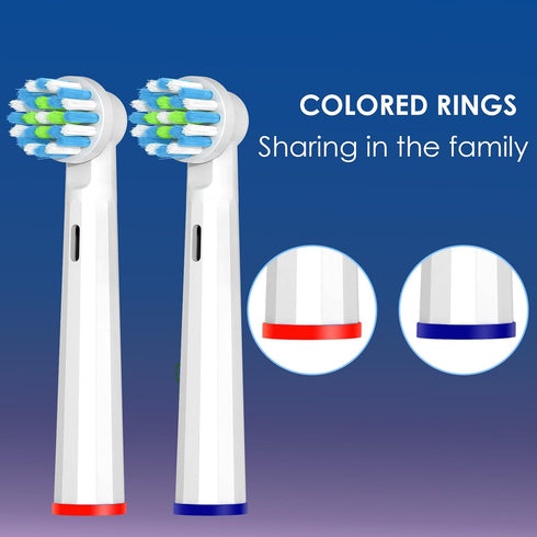 BKIX Replacement Toothbrush Heads for Oral B, Cross Sensitive Electric Brush Head Refills, Medium Softness