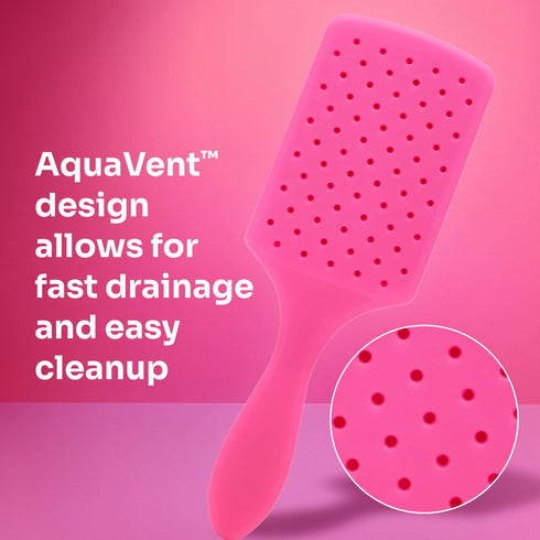 Wet Brush Paddle Detangler Hair Brush, Purple, Ultra-Soft IntelliFlex Bristles, AquaVent Design, Great for Treatment &