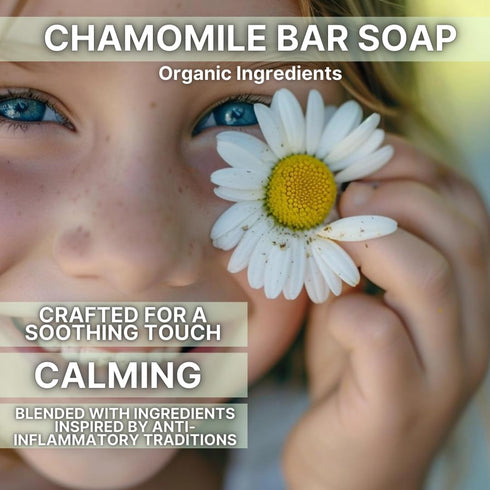 Hypoallergenic Kids Soap Bar 3-Pack - Organic & Gentle Chamomile Body Wash for Children