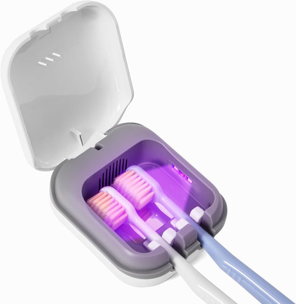 Toothbrush Sanitizer Case with UV-C Lights, Dryer Heating, Portable Toothbrush Cover for Home & Travel