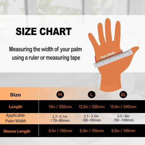 Thick Rubber Cleaning Gloves, 2 Pairs Black Medium Non-Slip Kitchen Gloves for Dishwashing