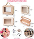 Clear Mini Makeup Bag, Transparent Travel Cosmetic Case & Toiletry Bag for Women, Clear Car Bag (C/Beige, MINI)