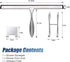 Simtive 14-Inch Shower Squeegee Set, Includes Hook and Adhesive Hook for Shower Doors, Mirror, Window, Silver