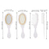 Luxshiny Vintage Handheld Mirror and Hair Brush Set, Includes Rat Tail Comb and Makeup Kits