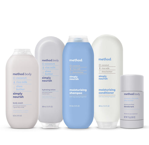 Method Body Wash, Simply Nourish, 28 oz (Pack of 1), Paraben and Phthalate Free, Biodegradable Formula