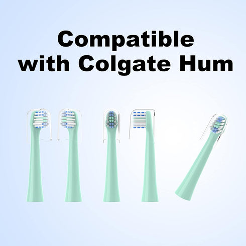 Replacement Toothbrush Heads 10 Pack Compatible with Colgate Hum Smart Battery Electric Toothbrush