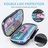zeeho 7-Compartment Travel Pill Organizer Large Capacity Medicine Box with Dual Lock Secure Leakproof Waterproof