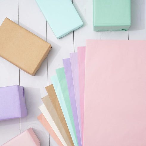 Whaline 60 Sheets Pastel Tissue Paper, 14 x 20 Inch Gift Wrapping Paper for DIY Crafts