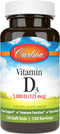 Carlson Vitamin D3 5000 IU - 120 Softgels for Bone and Muscle Health