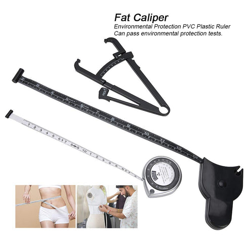 Body Fat Caliper, Handheld Measurement Device, Clipper Combo with Body Fat Percentage Measure Chart for Men and Women