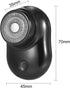 Mini Shaver Portable Electric Shaver, Electric Beard Razor Cordless Rechargeable Rotary Shavers Wet Dry Shave for Men's Beard Shaving (Black)