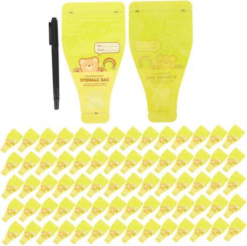 Ipetboom 120pcs Baby Milk Powder Dispenser Travel Pouch - Disposable Pre-Sealed Formula Powder