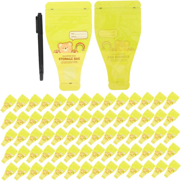 Ipetboom 120pcs Baby Milk Powder Dispenser Travel Pouch - Disposable Pre-Sealed Formula Powder