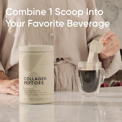 Sports Research Collagen Peptides - Hydrolyzed Type 1 & 3 Protein Supplement for Skin, Nails, Joints