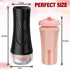 Rewuwa 7.5" Mens Sex Toys Male Masturbator, Vibrating Masturbator Squeezable Pocket Pussy for Men with Depth Lifelike