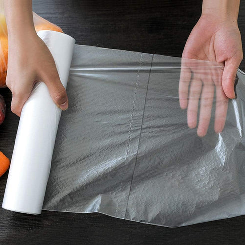 3 Rolls Plastic Bags Disposable Food Storage - 3 Sizes, 240pcs Bags
