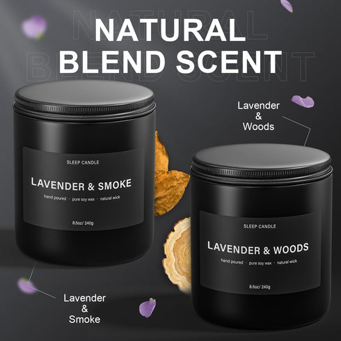 Set (1.1lb, 480g) Scented Candles for Men, BOYUJK Candles for Home Scented, Candle for Stress Relief and Promote Sleep