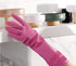 2 Pairs Reusable Waterproof Household Dishwashing Non-Slip Cleaning Latex Rubber Kitchen Gloves (Pink, XX-Large)