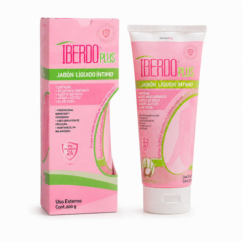 IBERDO PLUS Feminine Wash pH Balanced, Antifungal Intimate Soap Cleanser for Women with Hyaluronic