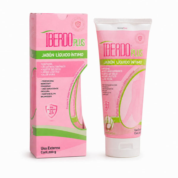 IBERDO PLUS Feminine Wash pH Balanced, Antifungal Intimate Soap Cleanser for Women with Hyaluronic