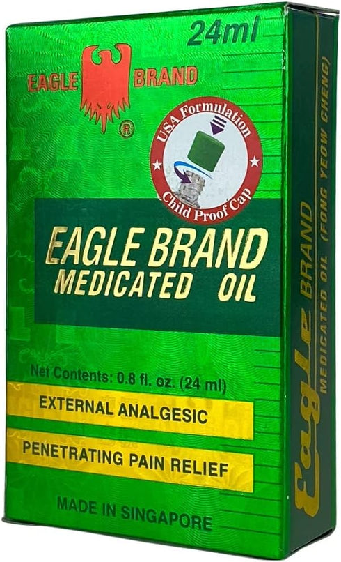 Eagle Brand Natural Medicated Oil, 3 Individual Bottles (0.8oz each)