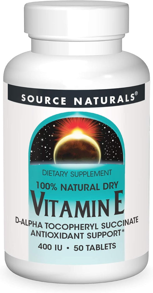 Source Naturals Vitamin E, 400 iu Fat-Soluble Antioxidant, 50 Tablets