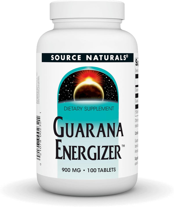 Source Naturals Guarana Energizer, Caffeine and Energy* - 900 mg, 100 Tablets