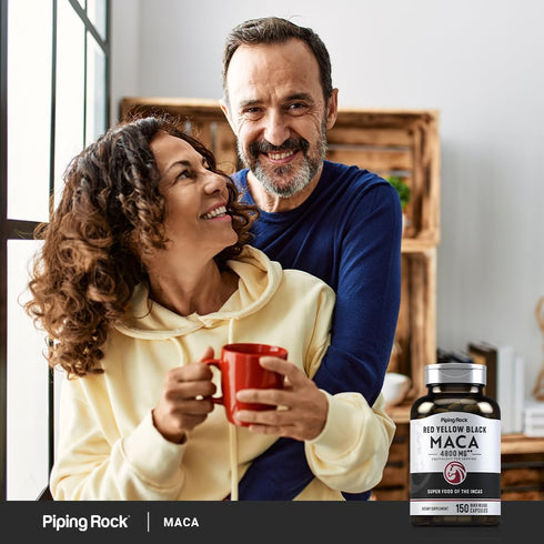 Piping Rock Maca Root Capsules | 150 Pills | 4800mg | Red Yellow Black Maca Root | Non-GMO, Gluten Free Superfood
