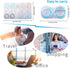 6 Pack Clear Contact Lens Case - Portable Cases with Tweezers, Solution Bottle, Contacts Soak Storage Kit