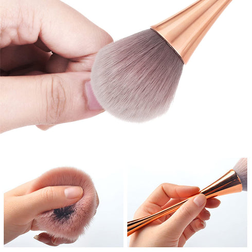 SILPECWEE 2 Pcs Nail Brushes for Cleaning Dust, Dip Powder Brush Duster, Nail Art Clean Up Tools