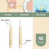 Bamboo Interdental Brushes, Between Teeth Cleaner, Deep Clean Brush, 40 Count, Size 4 for Medium Gaps