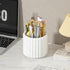 Anyoifax 360 Rotating Makeup Brush Holder, 7 Slots Removable Cosmetic Storage for Vanity, White