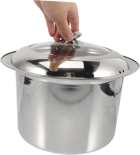 Stainless Steel Spittoon with Cover Durable Elderly Potty Urinal for Boy Girl and Adults Portable Chamber Pot for Home