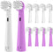Replacement Brush Heads Compatible with Brusheez Kids' Electric Toothbrush, 5 Pcs White + 5 Pcs Purple