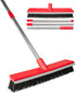 Loulicia 15.7 Inch Floor Scrub Brush Removable Stainless Steel Handle 2 in 1