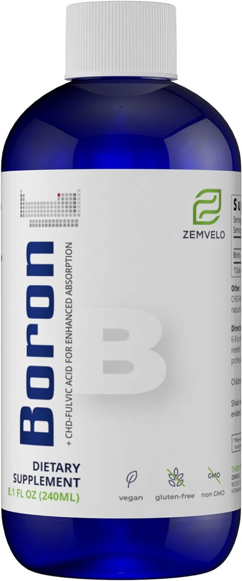 Liquid Boron, 3 Month Supply for Graceful Aging and Calcium/Magnesium Absorption