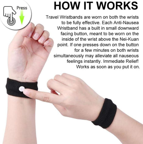 TOULIFLY Travel Wristbands, Black/Grey/Blue/Red