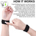 TOULIFLY Travel Wristbands, Black/Grey/Blue/Red